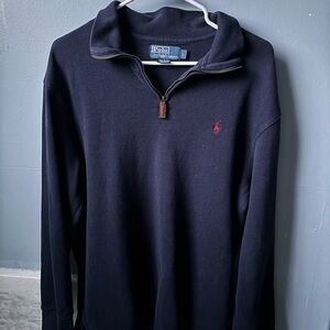Ralph Lauren Dark Blue Quarter zip Zip-Up Sweater